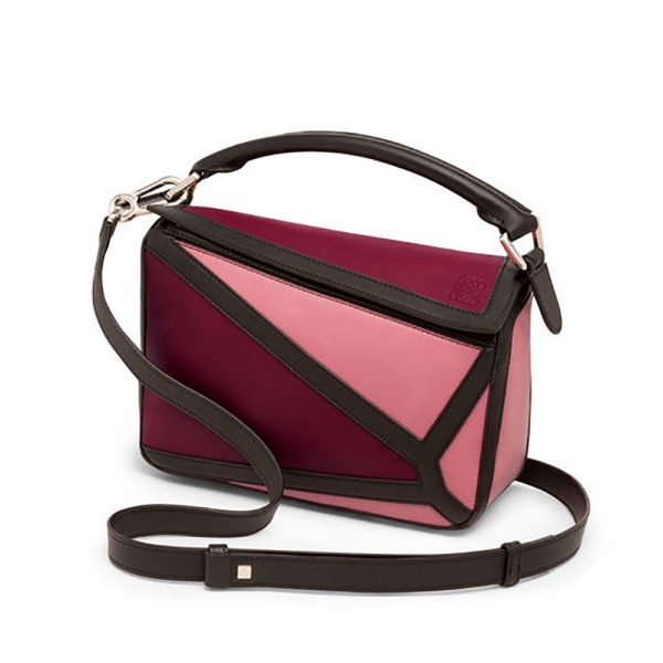 Loewe Women Puzzle Graphic Small Bag Raspberry/Wild Rose