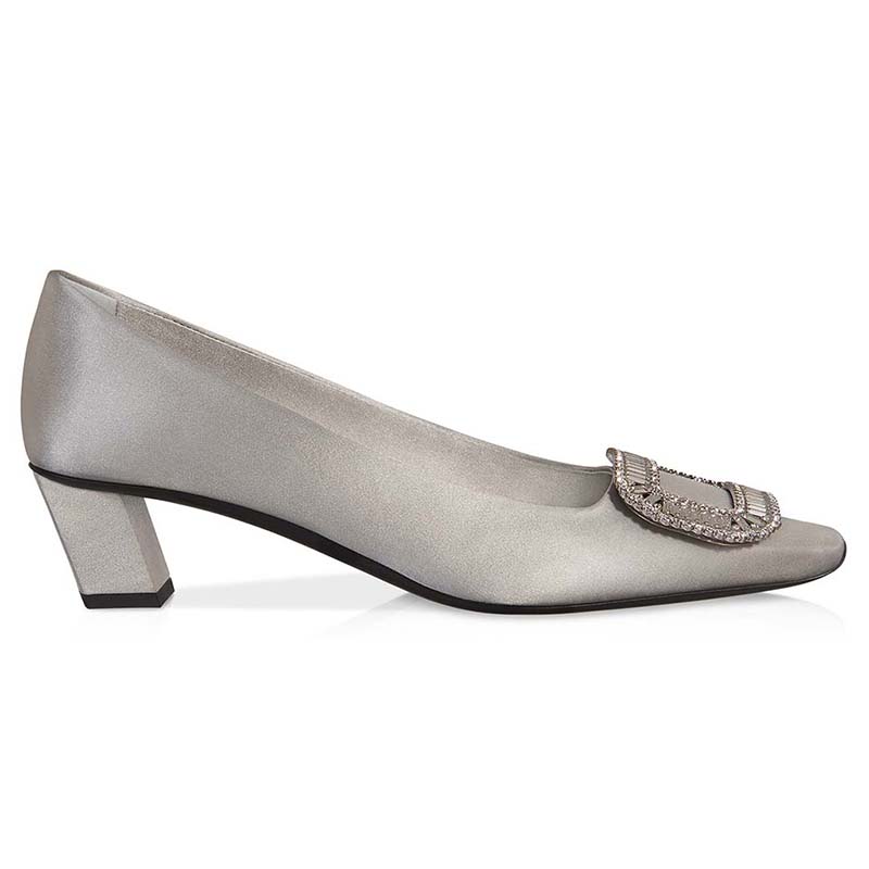 Roger Vivier Women Belle Vivier Pumps Silk Satin 4.5cm-Silver