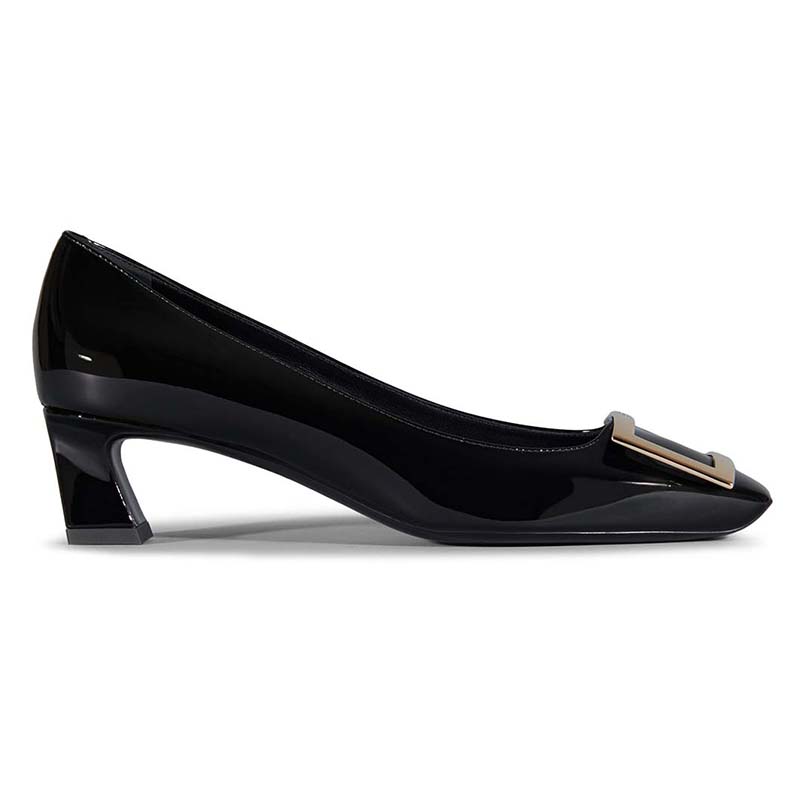 Roger Vivier Women Belle Vivier Trompette Pumps Patent Leather-4.5cm-Black