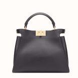 Fendi Women Peekaboo Essentially Bag in Calfskin Leather-Black