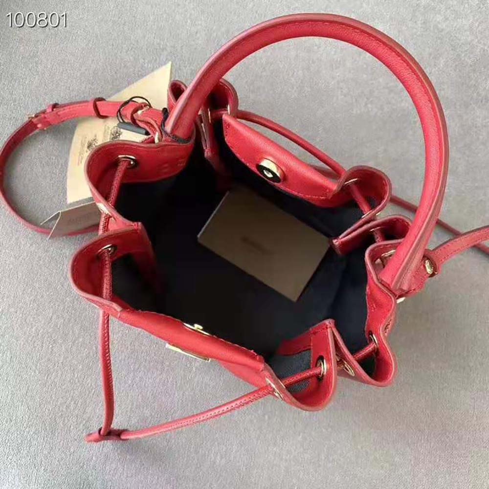 burberry red bucket bag