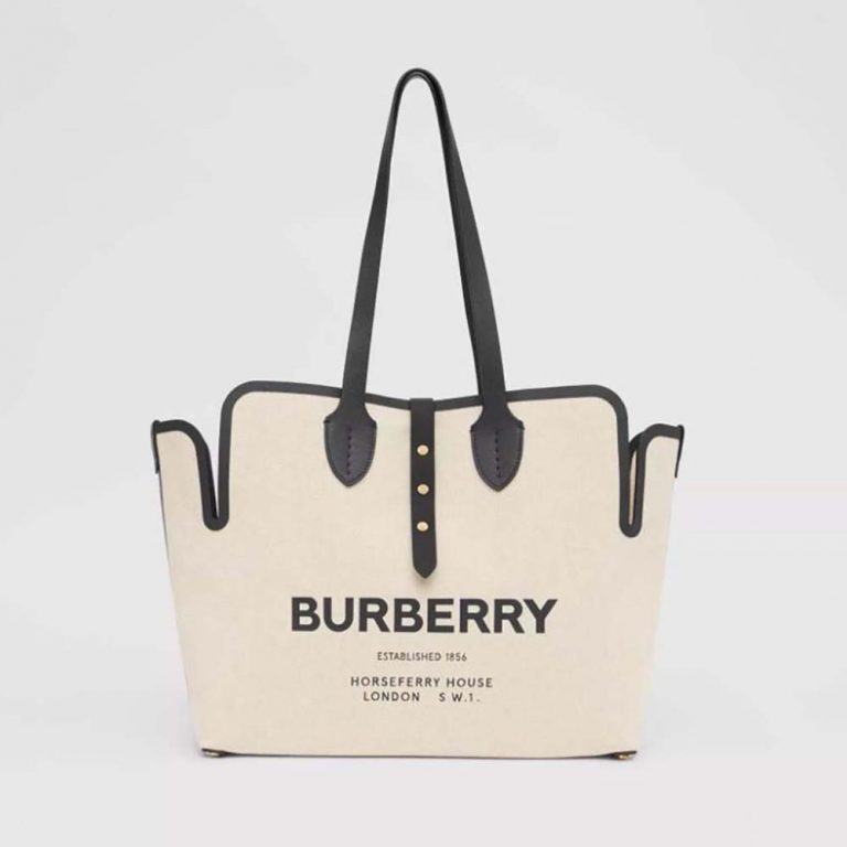 Burberry Women The Medium Soft Cotton Canvas Belt Bag-White