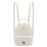 Bvlgari Women Serpenti Cabochon Backpack in White Agate Calf Leather