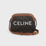 Celine Women Small Camera Bag in Triomphe Canvas-Brown