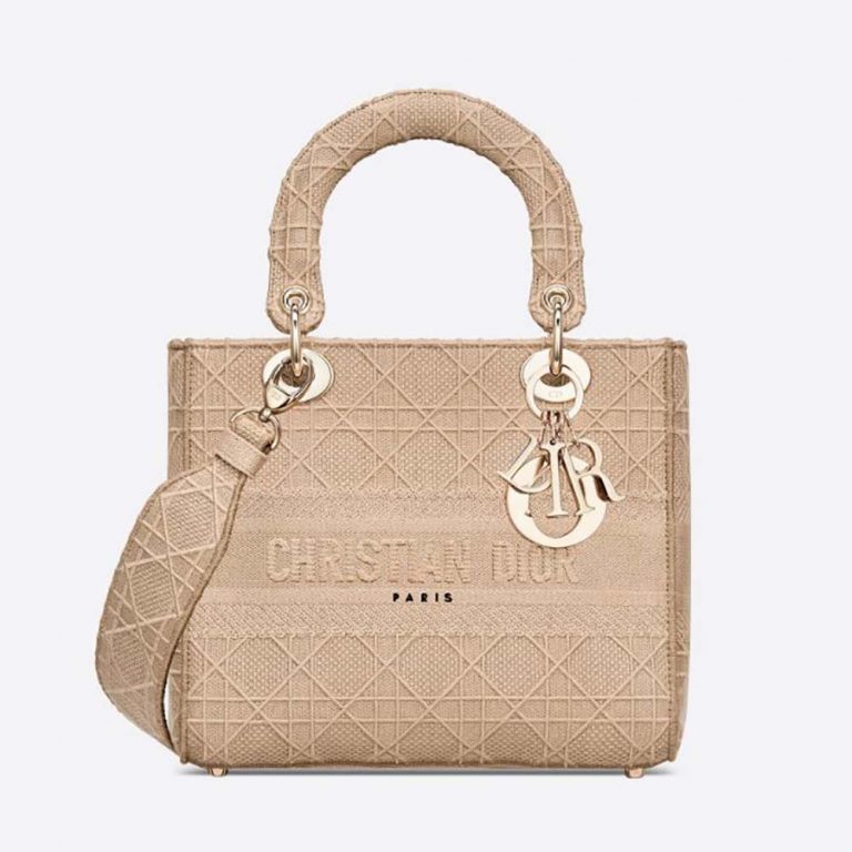 Dior Medium Lady D-Lite Bag Cannage Embroidery