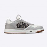 Dior Men B27 Low-Top Sneaker Smooth Calfskin with Dior Oblique Jacquard-Silve