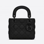 Dior Mini Lady Dior Bag Black Ultramatte Cannage Calfskin