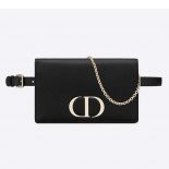 Dior Women 30 Montaigne 2-in-1 Pouch Stone Grained Calfskin