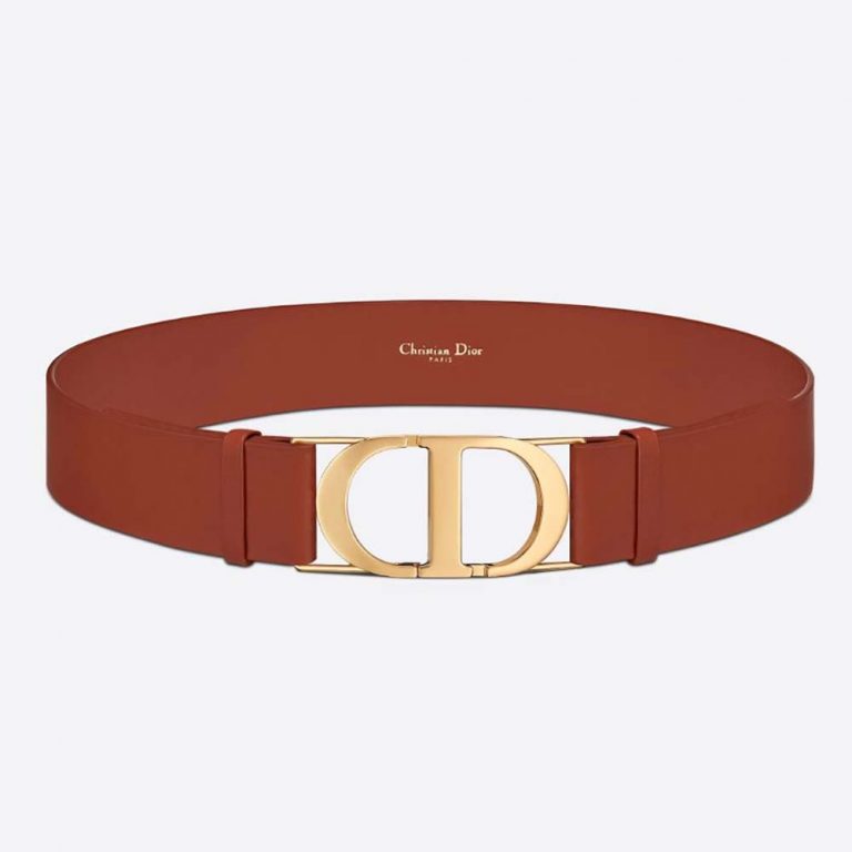 Dior Women 30 Montaigne Belt Dark Tan Smooth Calfskin, 40 MM