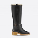 Dior Women D-Furious Boot Black Calfskin and Shearling