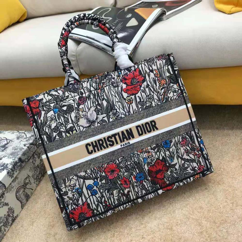 dior book tote mille fleurs