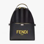 Fendi Men Essential Backpack Black Nylon Backpack