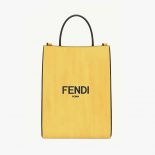 Fendi Men Fendi Pack Small Shopping Bag Yellow Leather Bag
