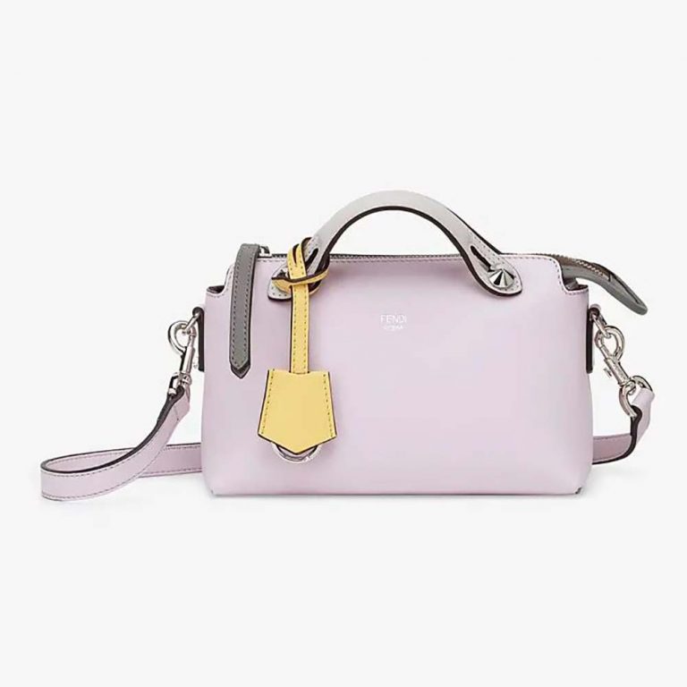 Fendi Women by the way Mini Multicolor Leather Boston Bag