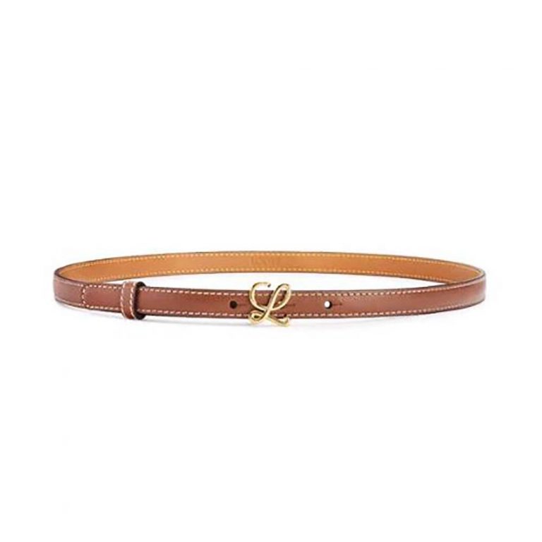 Loewe Women Belt in Smooth Calfskin-Brown
