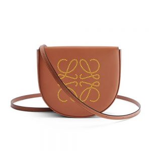 Loewe Women Heel Bag in Soft Calfskin-Brown