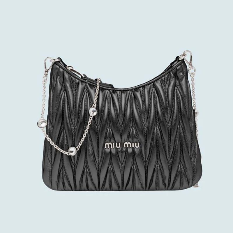 Miu Miu Women Small Matelassé Nappa Leather Shoulder Bag