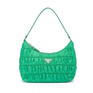 Prada Women Nylon and Saffiano Leather Mini Bag