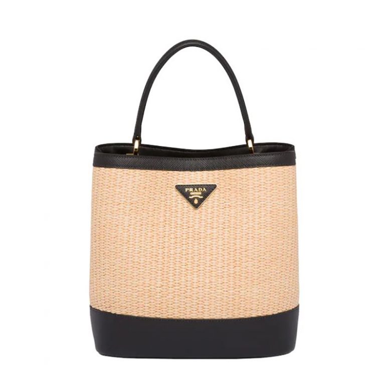 Prada Women Prada Panier Medium Straw Bag