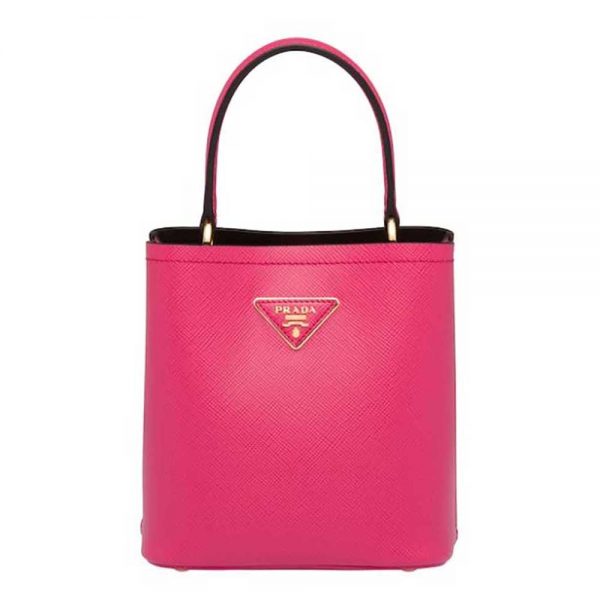 Prada Women Small Saffiano Leather Prada Panier Bag