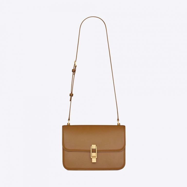 Saint Laurent YSL Women Carre Satchel in Box Saint Laurent Leather