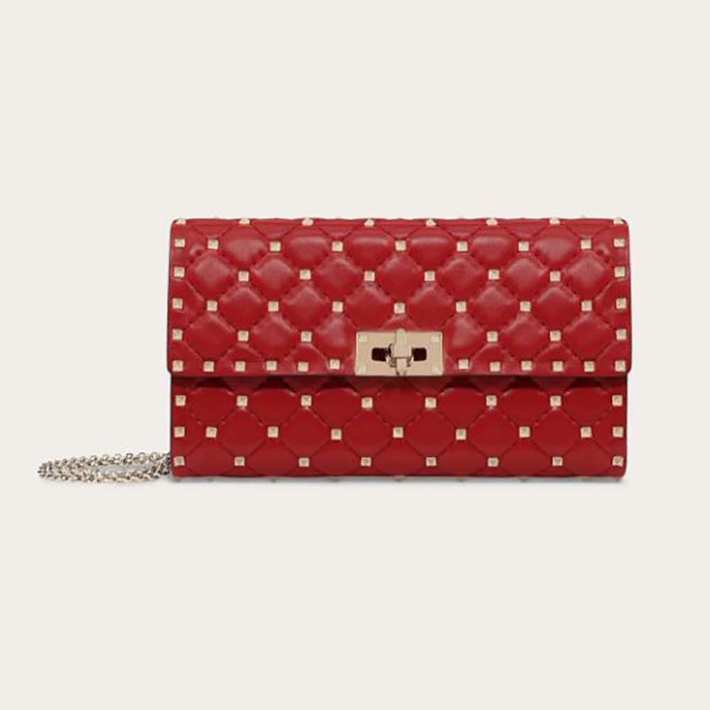 valentino nappa rockstud clutch