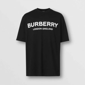 Burberry Women Logo Print Cotton T-shirt