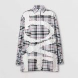 Burberry Women Love Print Vintage Check Cotton Oversized Shirt – Online Exclusive