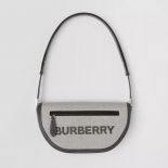 Burberry Women Small Cotton Canvas and Leather Olympia Bag