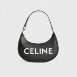 Celine Women Ava Bag in Smooth Calfskin with Celine Print-Black