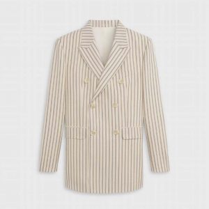 Celine Women Classic Jacket in Striped Wool