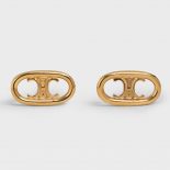 Celine Women Maillon Triomphe Studs in Brass with Gold Finish