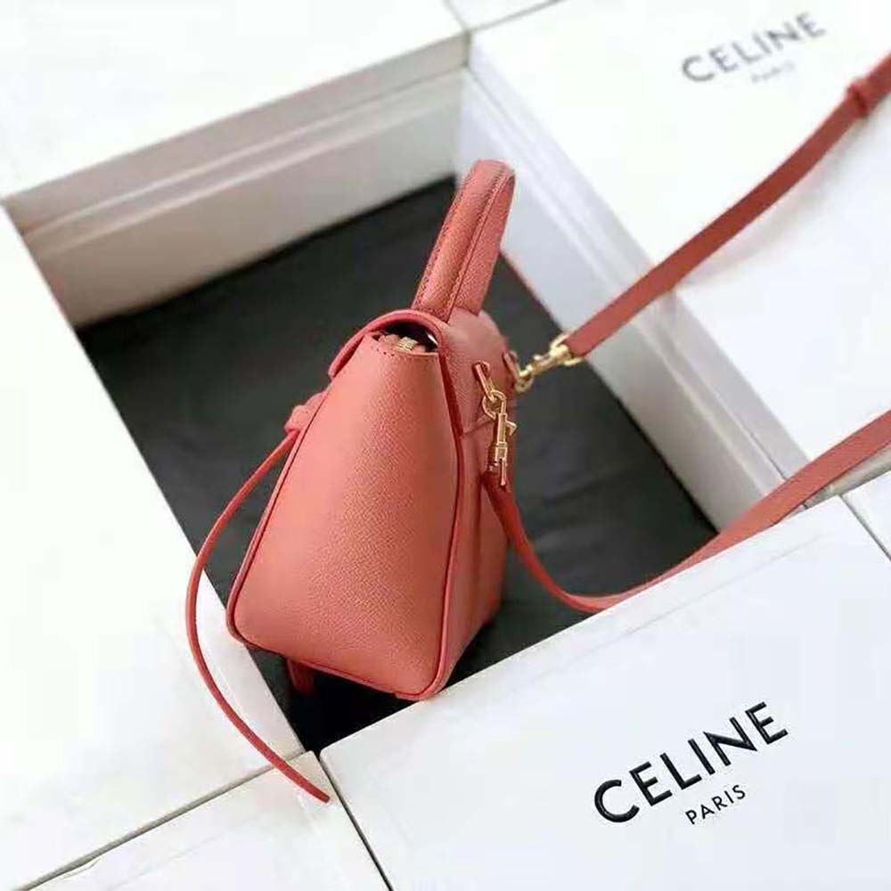 Celine Women Pico Belt Bag in Grained Calfskin Lychee