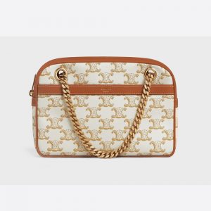 Celine Women Small Patapans in Triomphe Canvas and Calfskin
