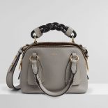 Chloe Women Daria Small Bag in Grained and Shiny Calfskin