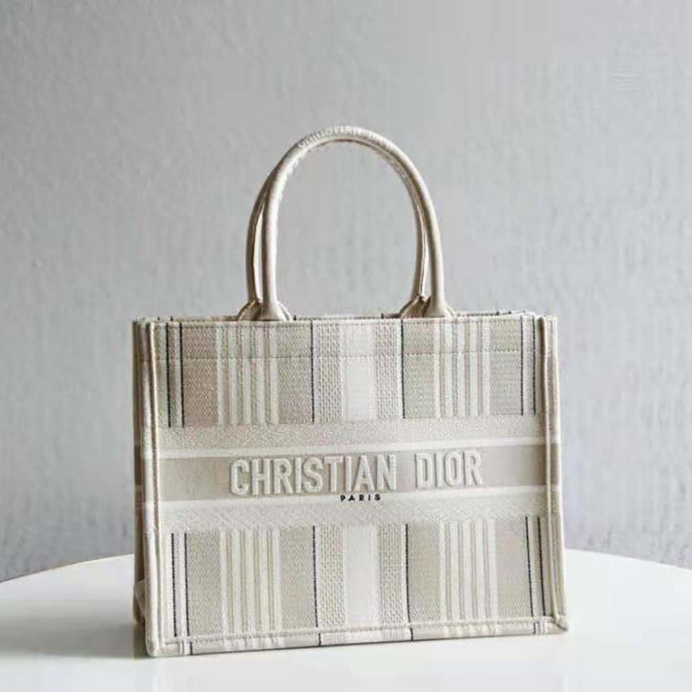 christian dior book tote beige