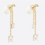 Dior Women Dior Tribales Earrings White Resin Pearls and White Crystals