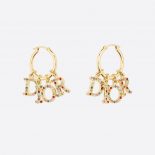 Dior Women Dio(r)evolution Earrings Gold-Finish Metal and Multicolor Crystals