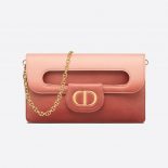 Dior Women Medium Diordouble Bag Pink Gradient Calfskin