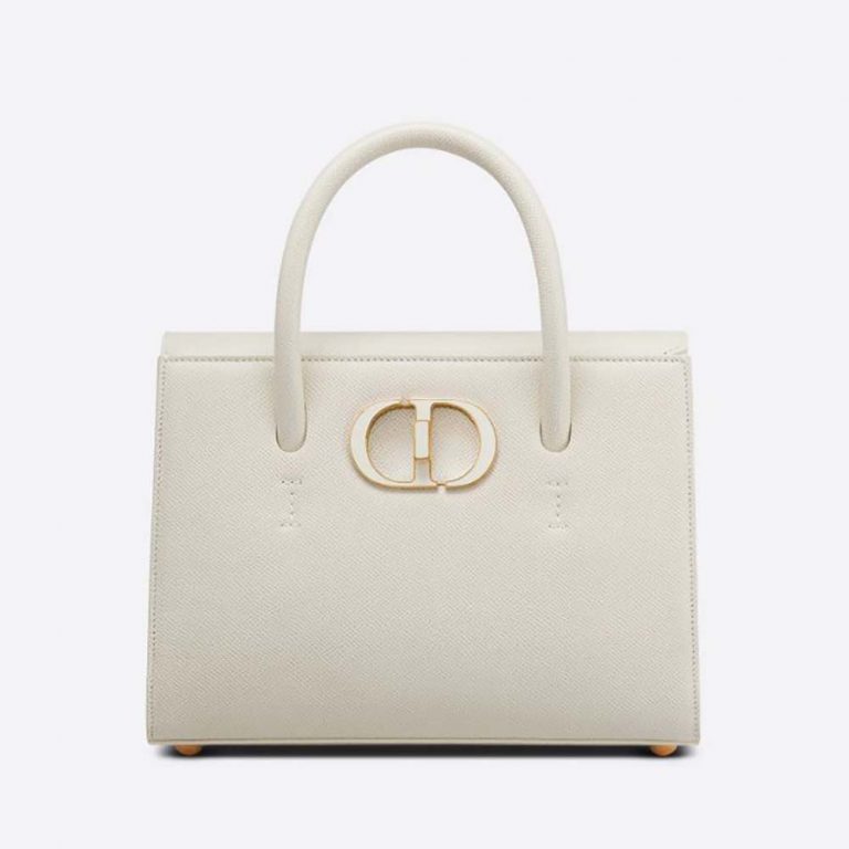 Dior Women Medium ST Honore Tote Latte Grained Calfskin