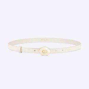 Dior Women Teddy-D Belt Smooth Calfskin-15 MM-white
