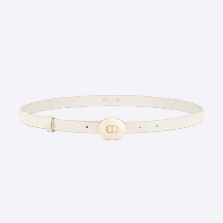 Dior Women Teddy-D Belt Smooth Calfskin-15 MM-white