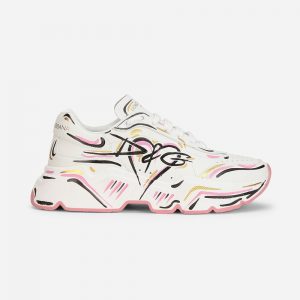Dolce Gabbana D&G Women Hand-painted Calfskin Nappa Daymaster Sneakers
