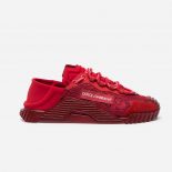 Dolce Gabbana D&G Women NS1 Slip on Sneakers in Mixed Materials-Red