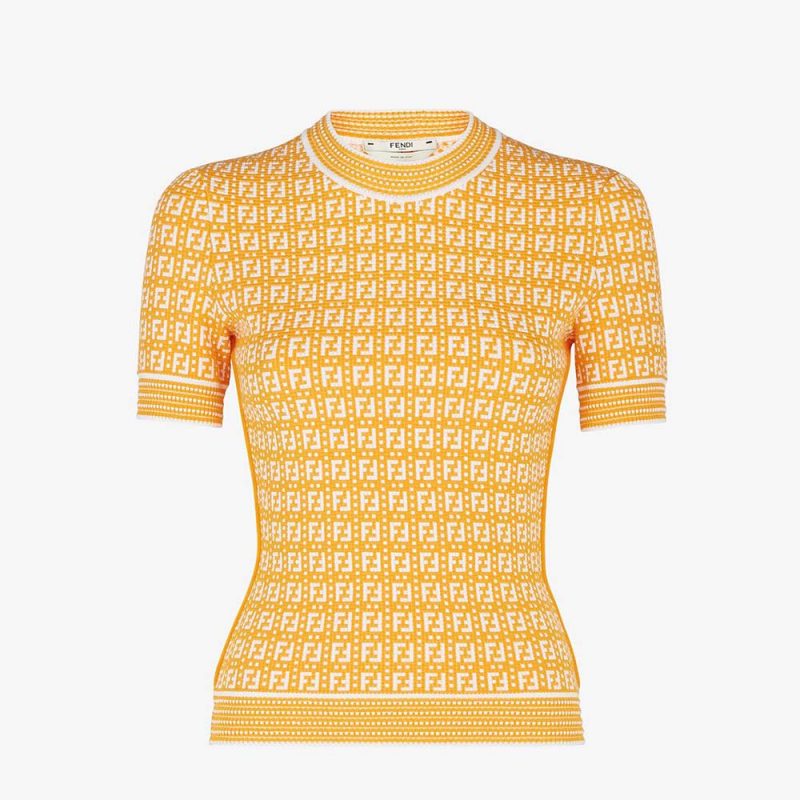 Fendi Women Orange Viscose Sweater