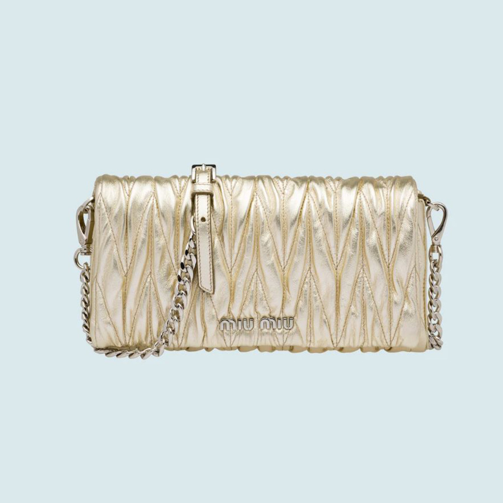 miu miu nappa leather shoulder bag