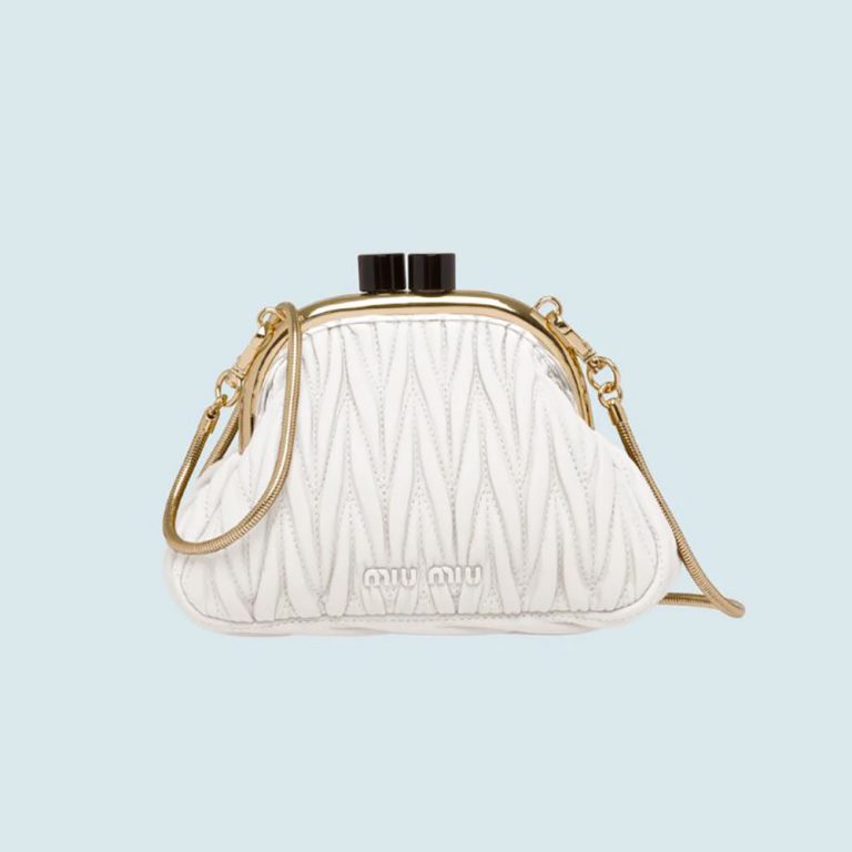 Miu Miu Women Miu Belle Nappa Leather Mini-Bag-White