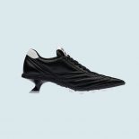 Miu Miu Women Nappa Leather Mid-heel Sneakers-Black