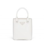 Prada Women Small Brushed Leather Tote