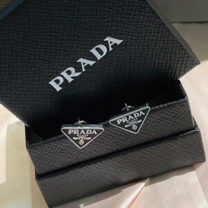 Prada Women Symbole Single Earring-Black